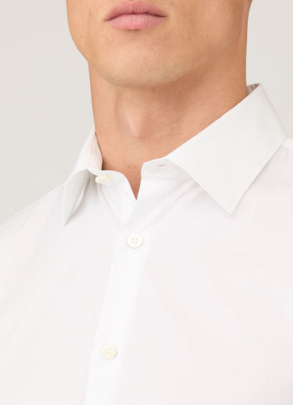 Mens Cotton Stretch Shirt In White Msht2123 Whaa
