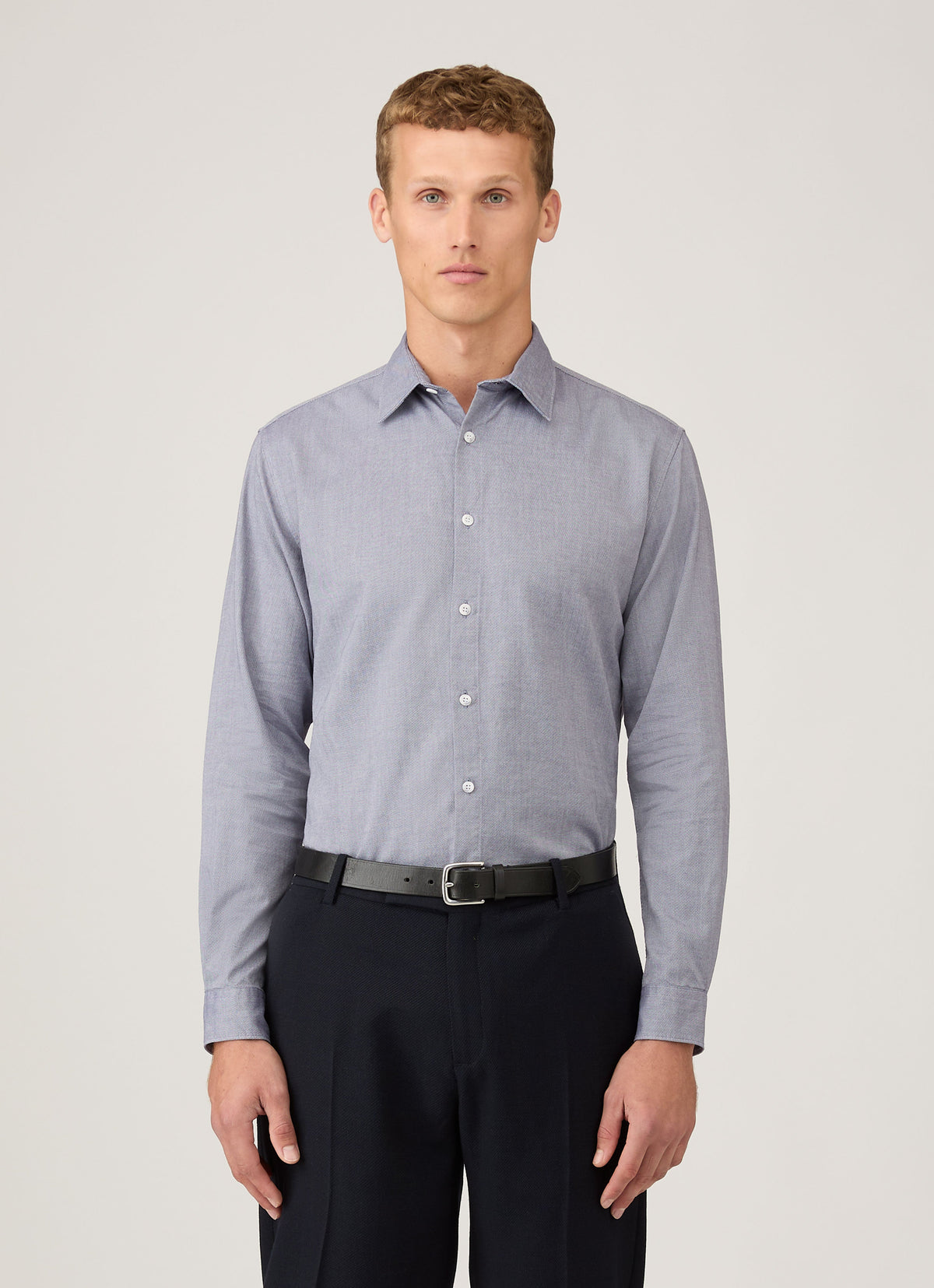 Mens Oxford Shirt In Dark Blue Msht2127 Bunu