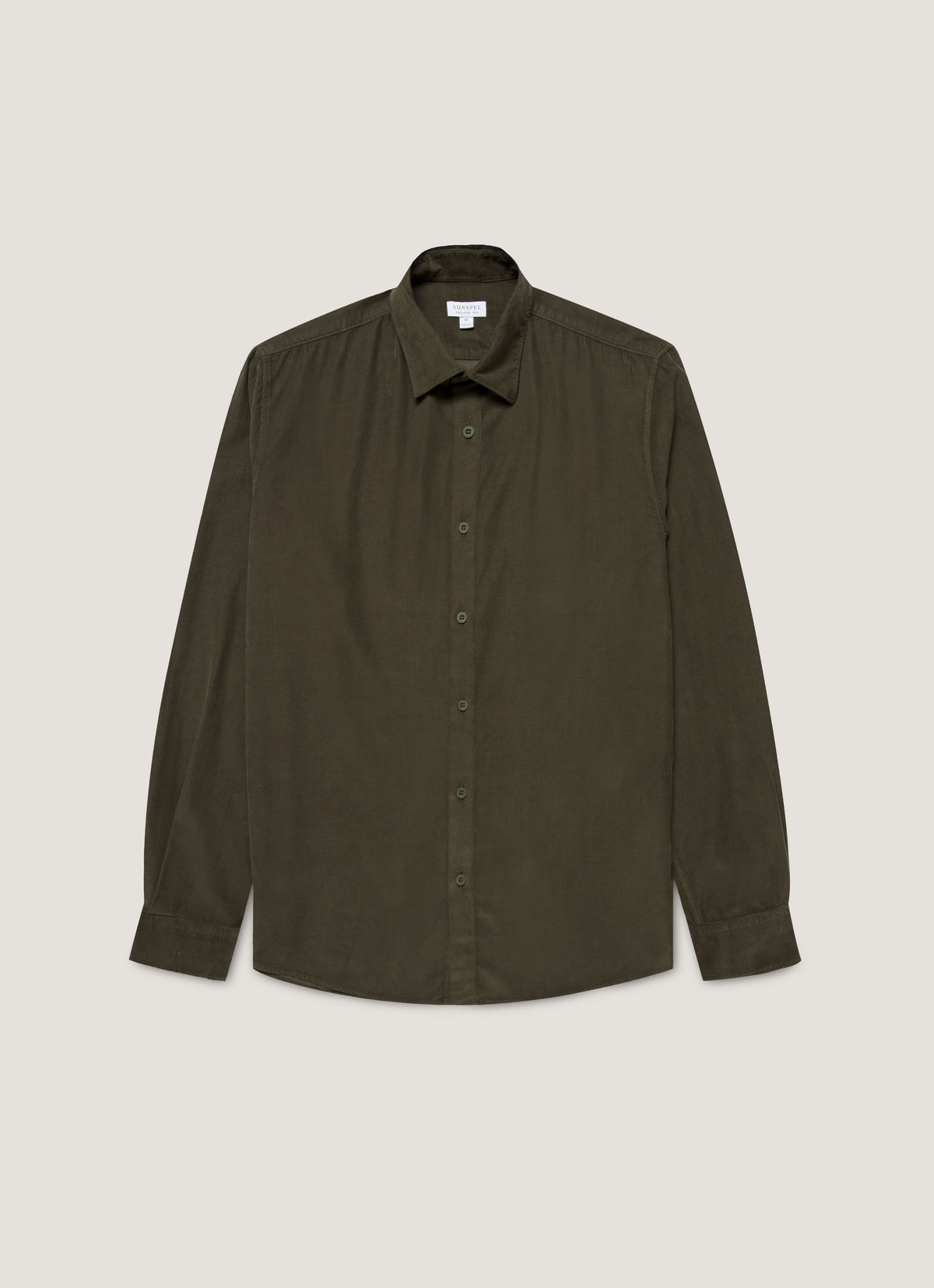 Mens Fine Cord Shirt In Dark Green Msht2130 Gnin
