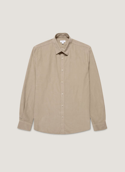 Mens Fine Cord Shirt In Fog Msht2130 Gyff