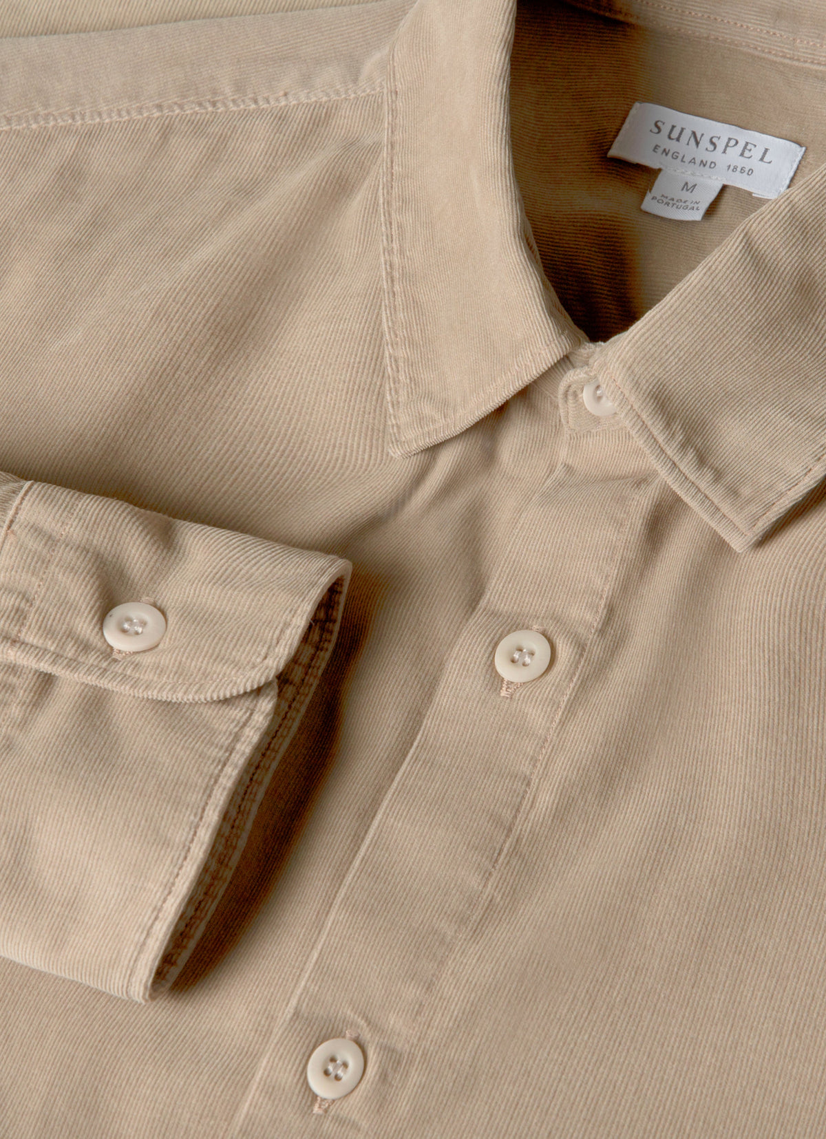 Mens Fine Cord Shirt In Fog Msht2130 Gyff