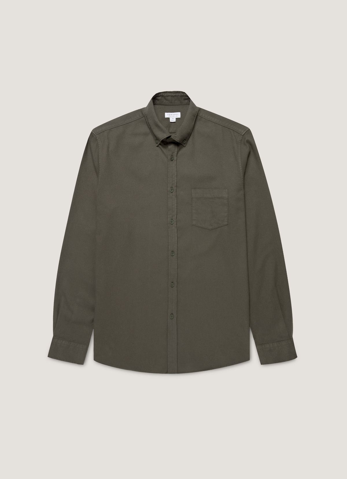 Mens Button Down Flannel Shirt In Dark Green Msht2132 Gnin