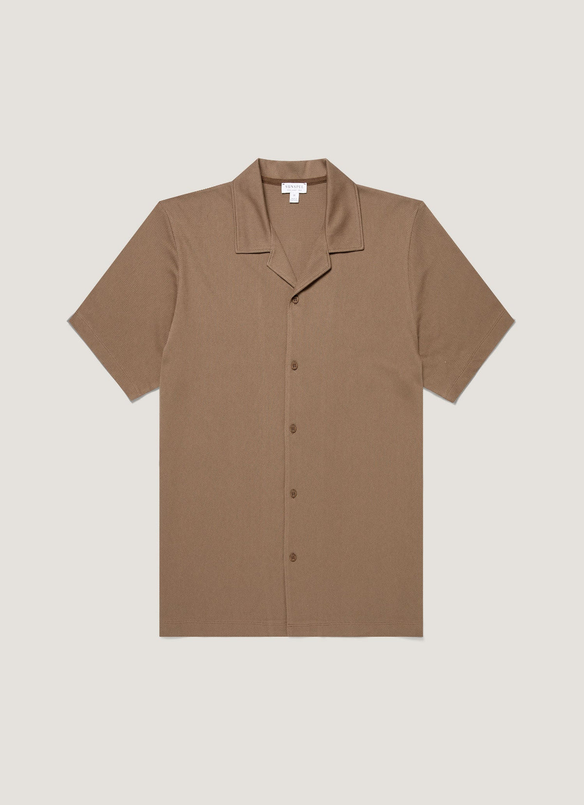 Mens Riviera Camp Collar Shirt In Dark Cedar Msht2147 Brgr