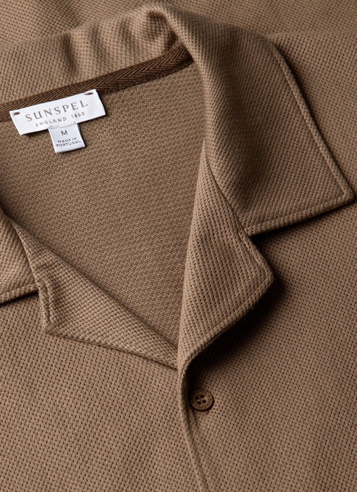Mens Riviera Camp Collar Shirt In Dark Cedar Msht2147 Brgr