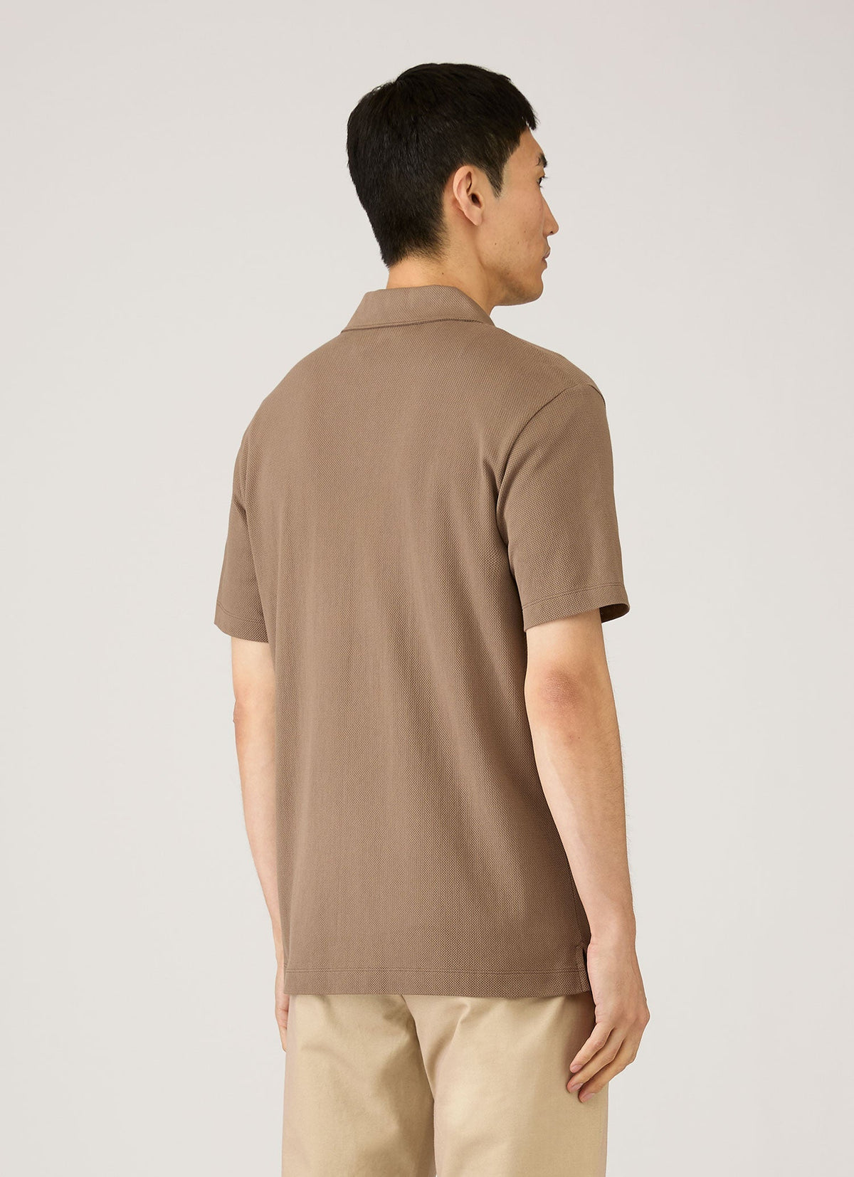 Mens Riviera Camp Collar Shirt In Dark Cedar Msht2147 Brgr