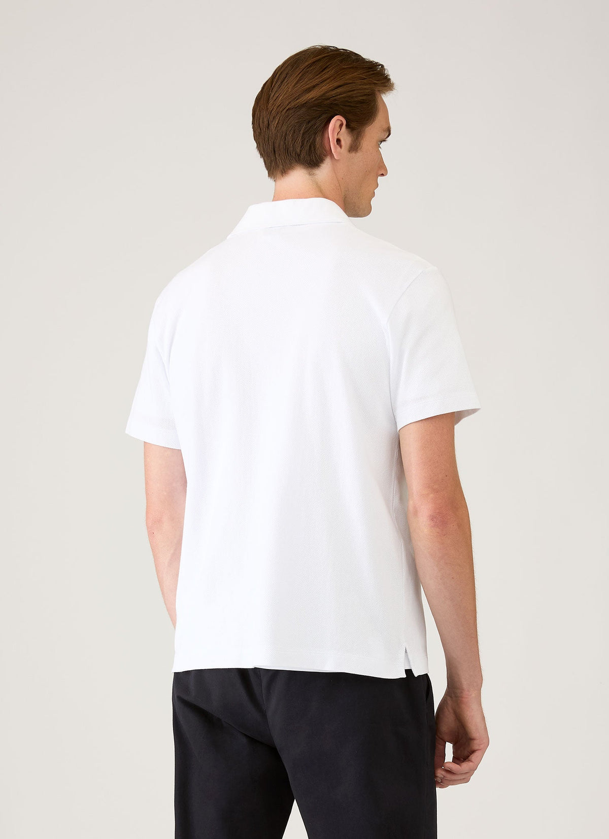 Mens Riviera Camp Collar Shirt In White Msht2147 Whaa