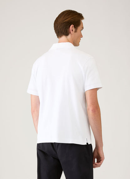 Mens Riviera Camp Collar Shirt In White Msht2147 Whaa