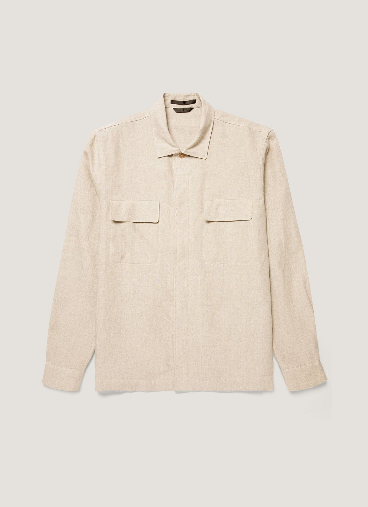 Mens Linen Overshirt In Sand Msht2152 Brbd