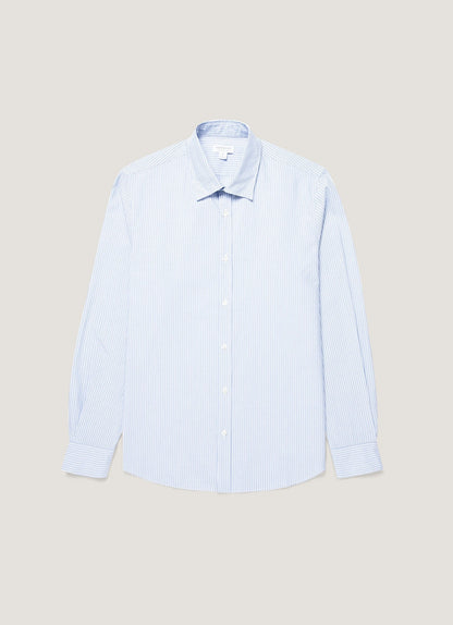 Mens Poplin Shirt In White Blue Navy Msht2153 Stoj
