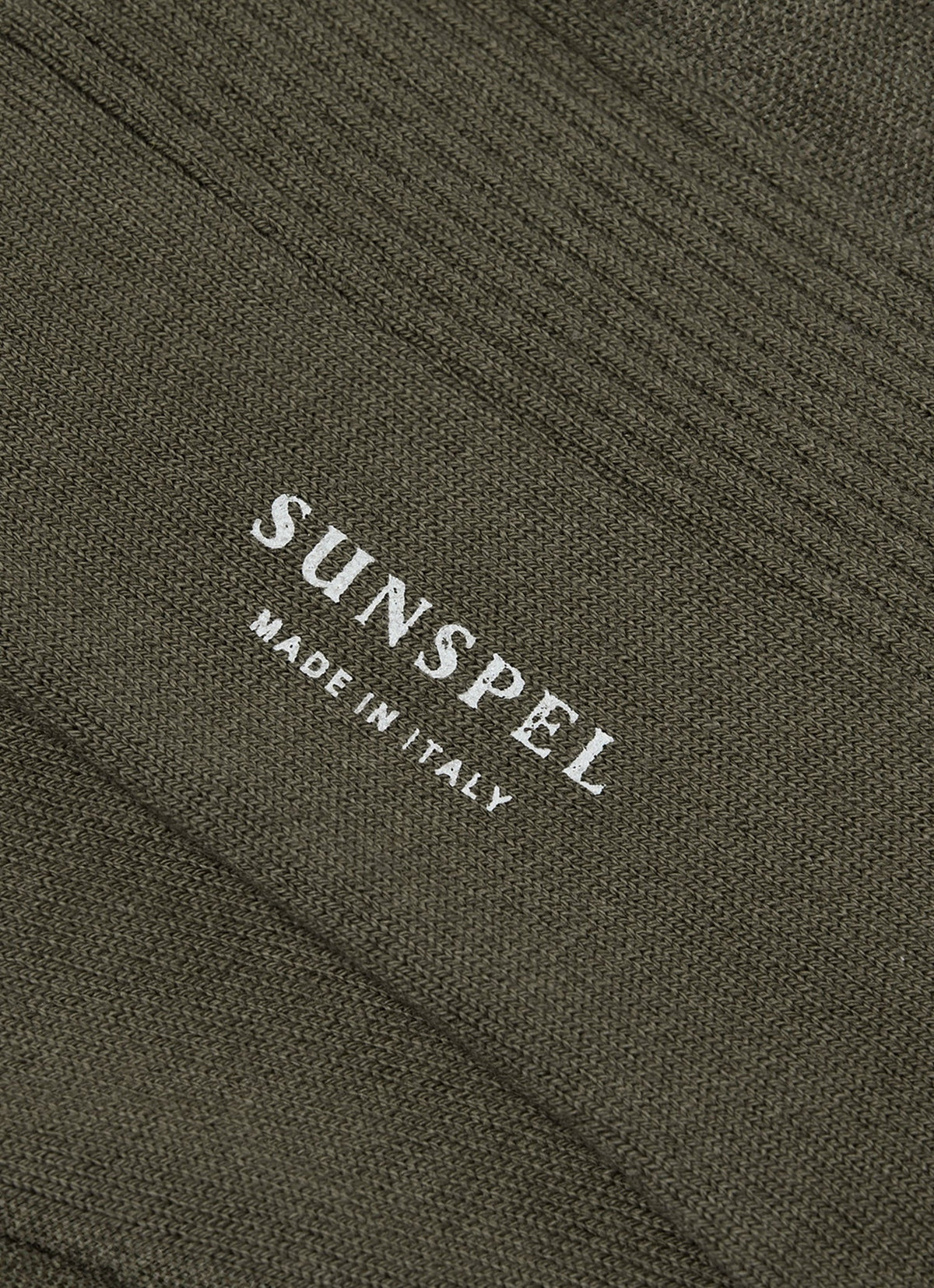 Men's Cotton Ribbed Socks in Khaki