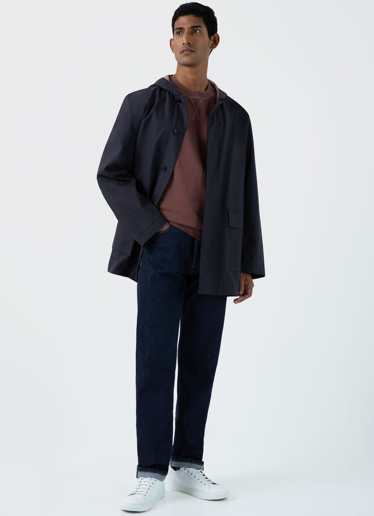 Mens Loopback Sweatshirt In Brown Mswe1516 Bret