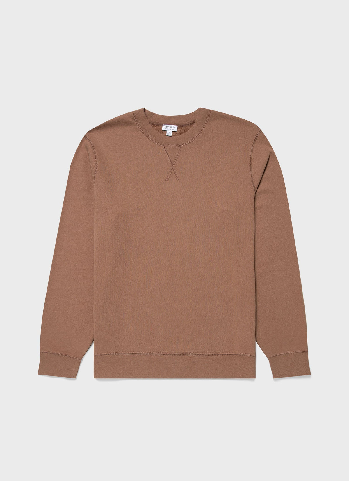 Mens Loopback Sweatshirt In Dark Sand Mswe1516 Brey