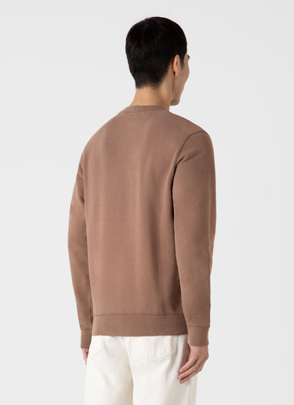 Mens Loopback Sweatshirt In Dark Sand Mswe1516 Brey