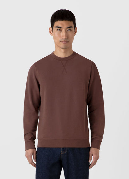 Mens Loopback Sweatshirt In Cocoa Brown Mswe1516 Brfn