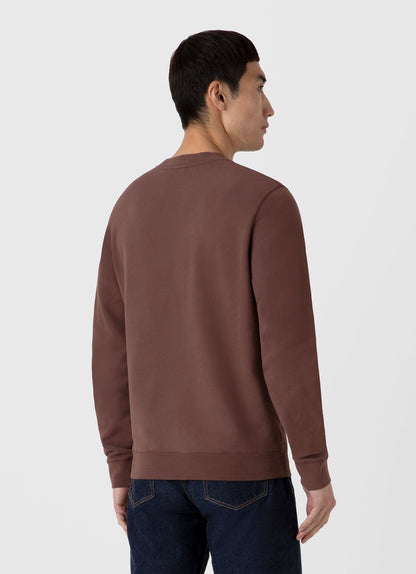 Mens Loopback Sweatshirt In Cocoa Brown Mswe1516 Brfn
