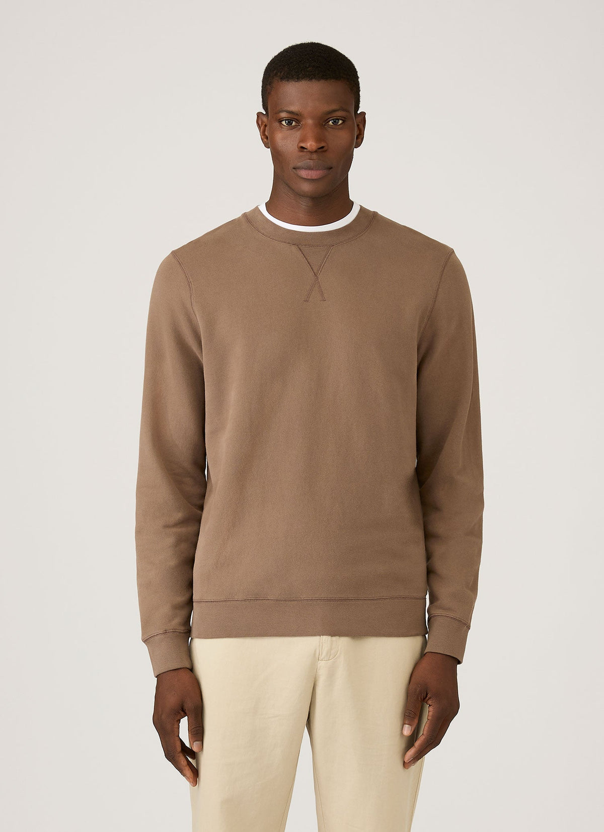 Mens Loopback Sweatshirt In Dark Cedar Mswe1516 Brgr