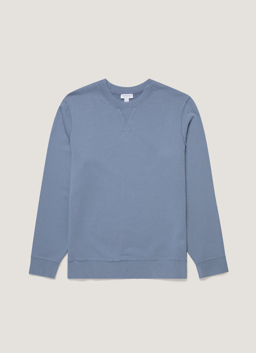 Mens Loopback Sweatshirt In Vintage Blue Mswe1516 Buwb