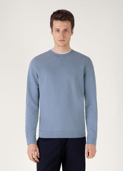 Mens Loopback Sweatshirt In Vintage Blue Mswe1516 Buwb