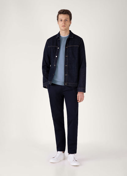 Mens Loopback Sweatshirt In Vintage Blue Mswe1516 Buwb