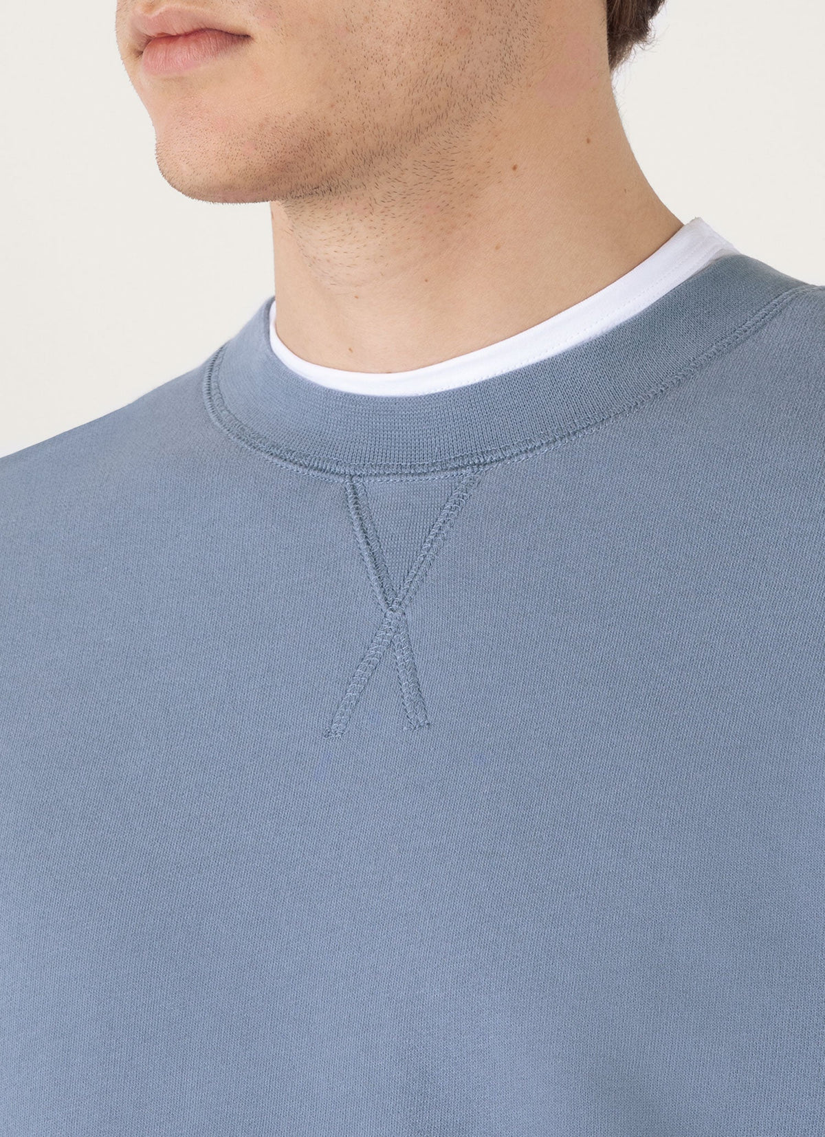 Mens Loopback Sweatshirt In Vintage Blue Mswe1516 Buwb
