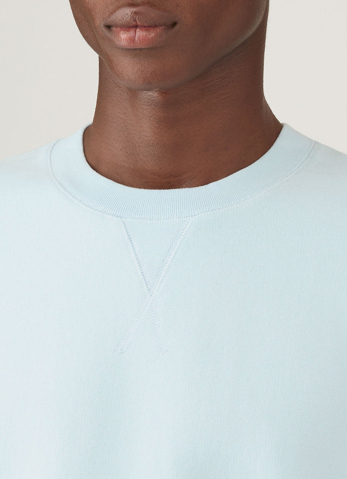 Mens Loopback Sweatshirt In Frost Blue Mswe1516 Buwo