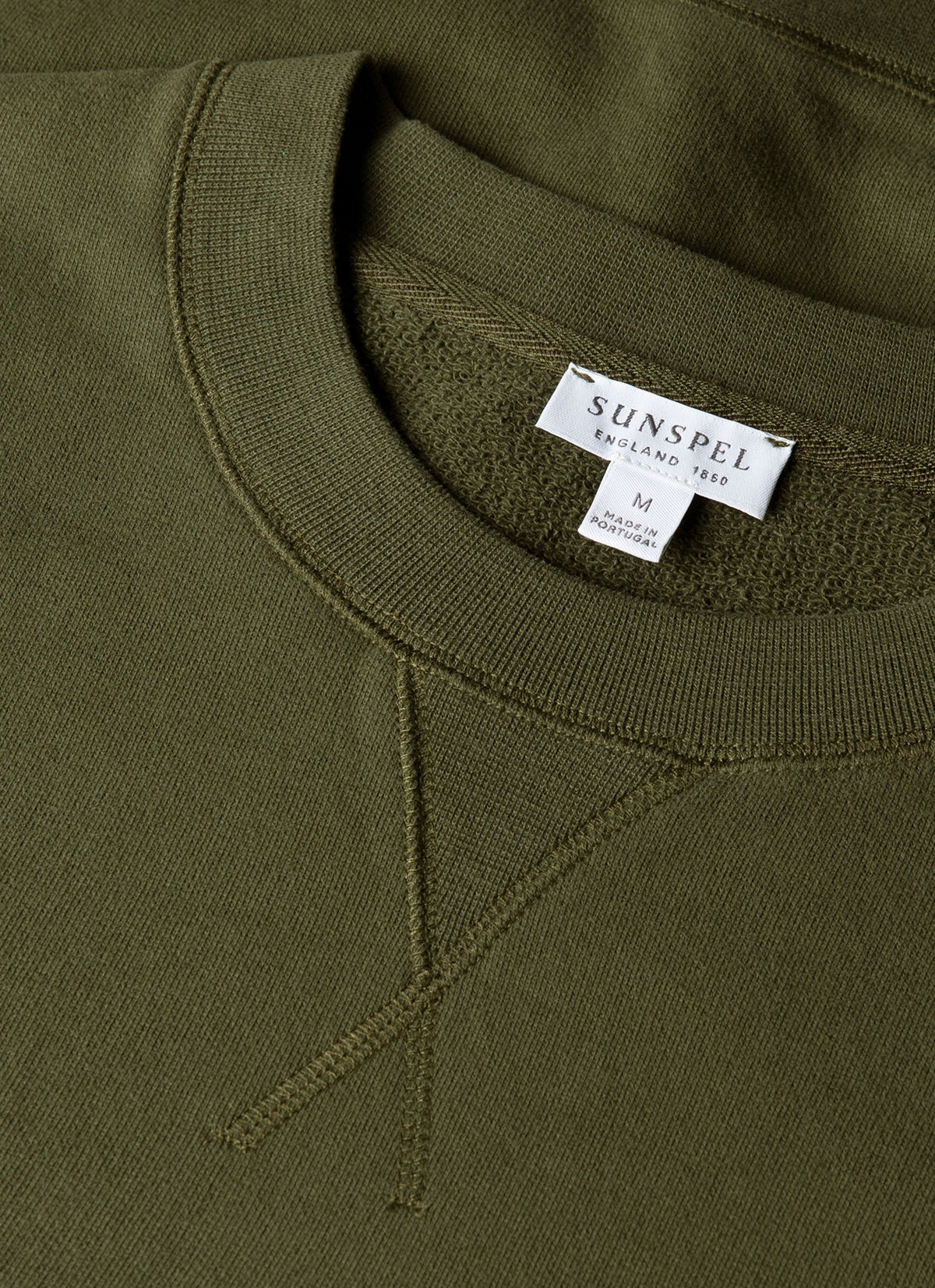 Mens Loopback Sweatshirt In Deep Olive Mswe1516 Gniz