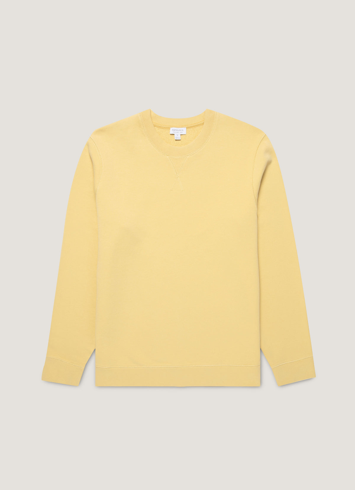 Mens Loopback Sweatshirt In Dusty Yellow Mswe1516 Ylbf