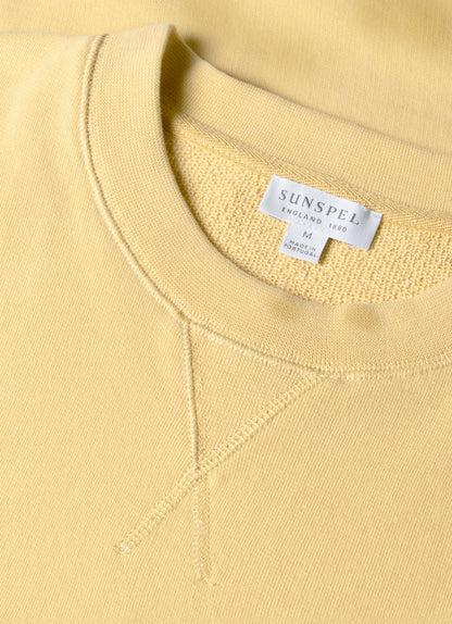Mens Loopback Sweatshirt In Dusty Yellow Mswe1516 Ylbf