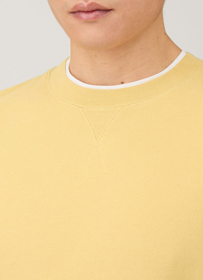 Mens Loopback Sweatshirt In Dusty Yellow Mswe1516 Ylbf