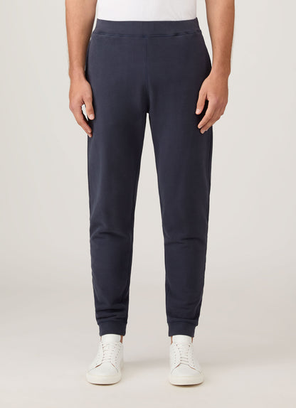Mens Cotton Loopback Track Pant In Navy