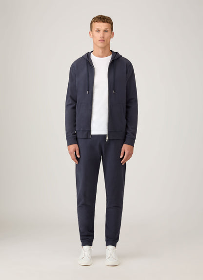 Mens Cotton Loopback Track Pant In Navy