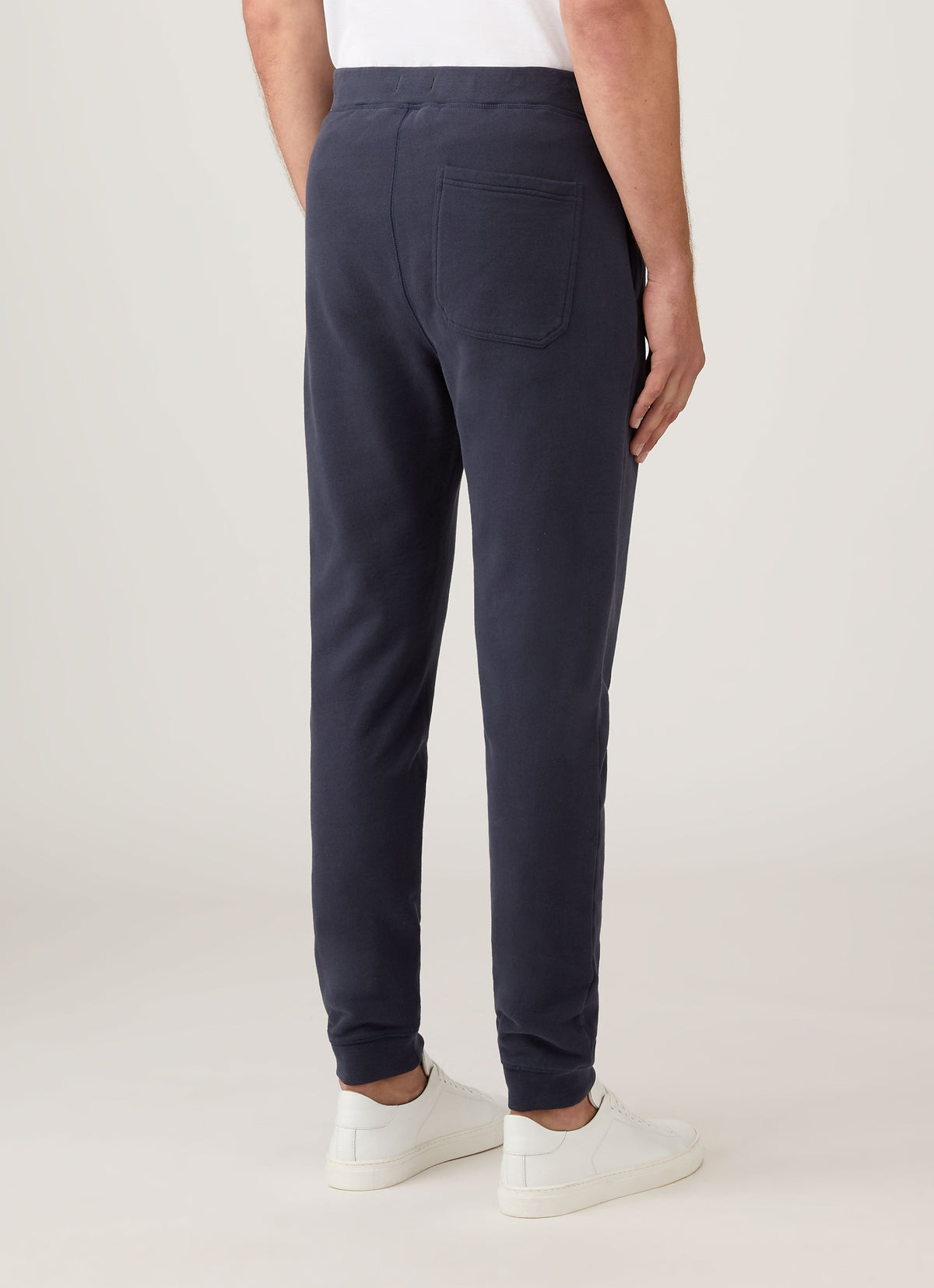 Mens Cotton Loopback Track Pant In Navy