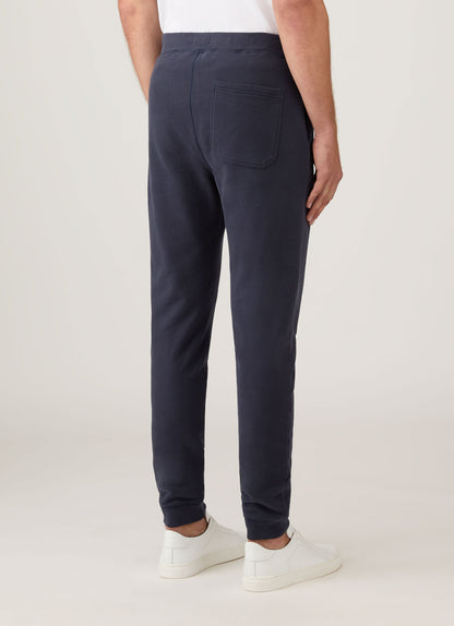 Mens Cotton Loopback Track Pant In Navy