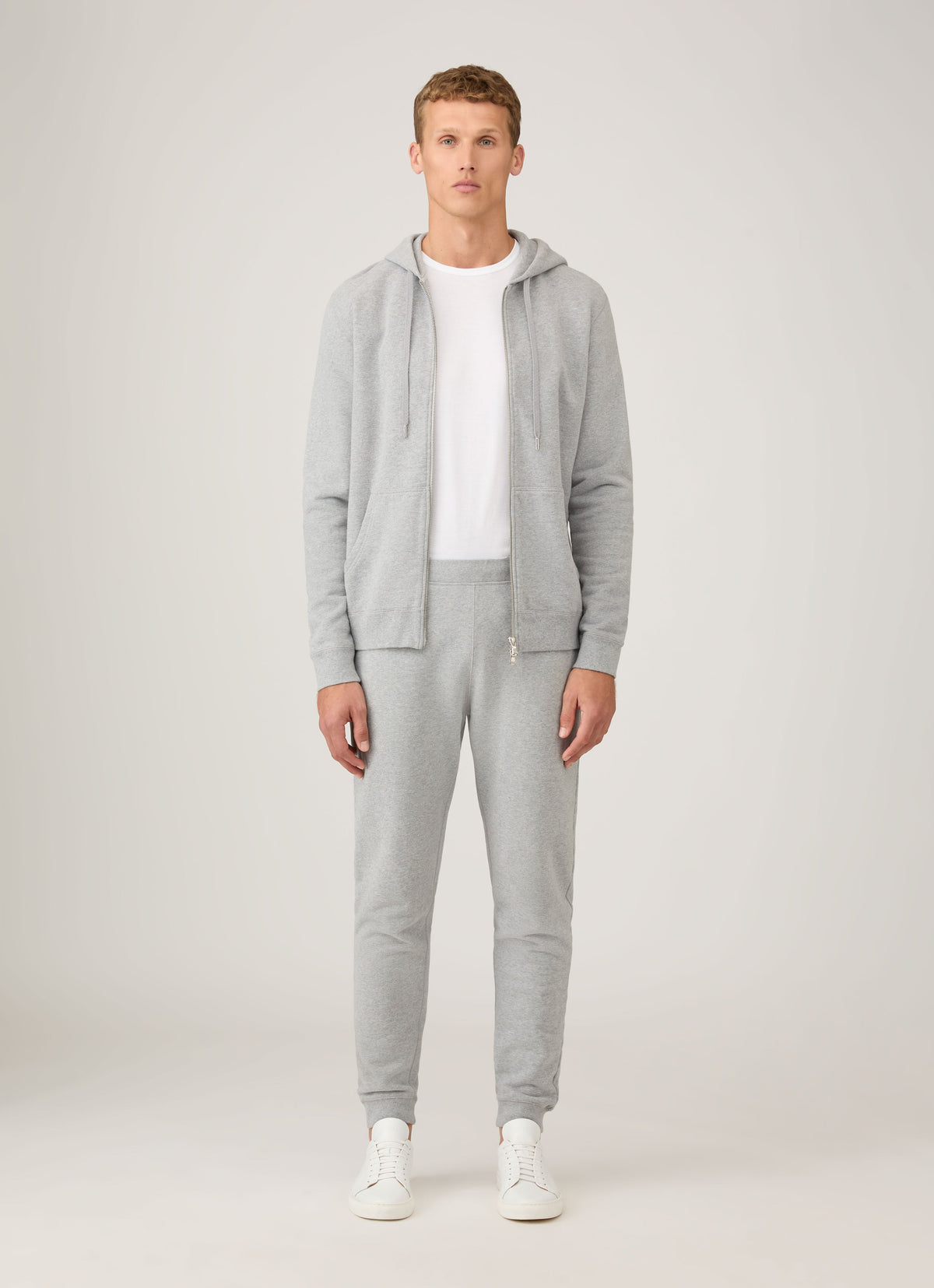 Mens Cotton Mouline Track Pant In Grey Melange Mtrs1513