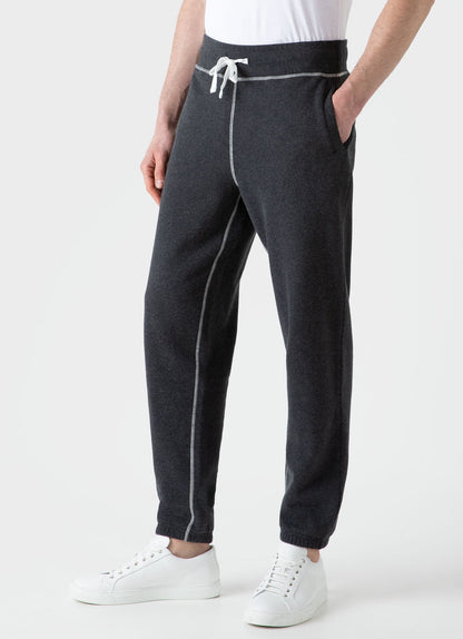 Mens Fleeceback Sweatpants In Charcoal Melange Mtrs1568 Gyad