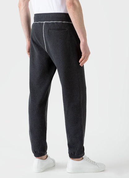 Mens Fleeceback Sweatpants In Charcoal Melange Mtrs1568 Gyad