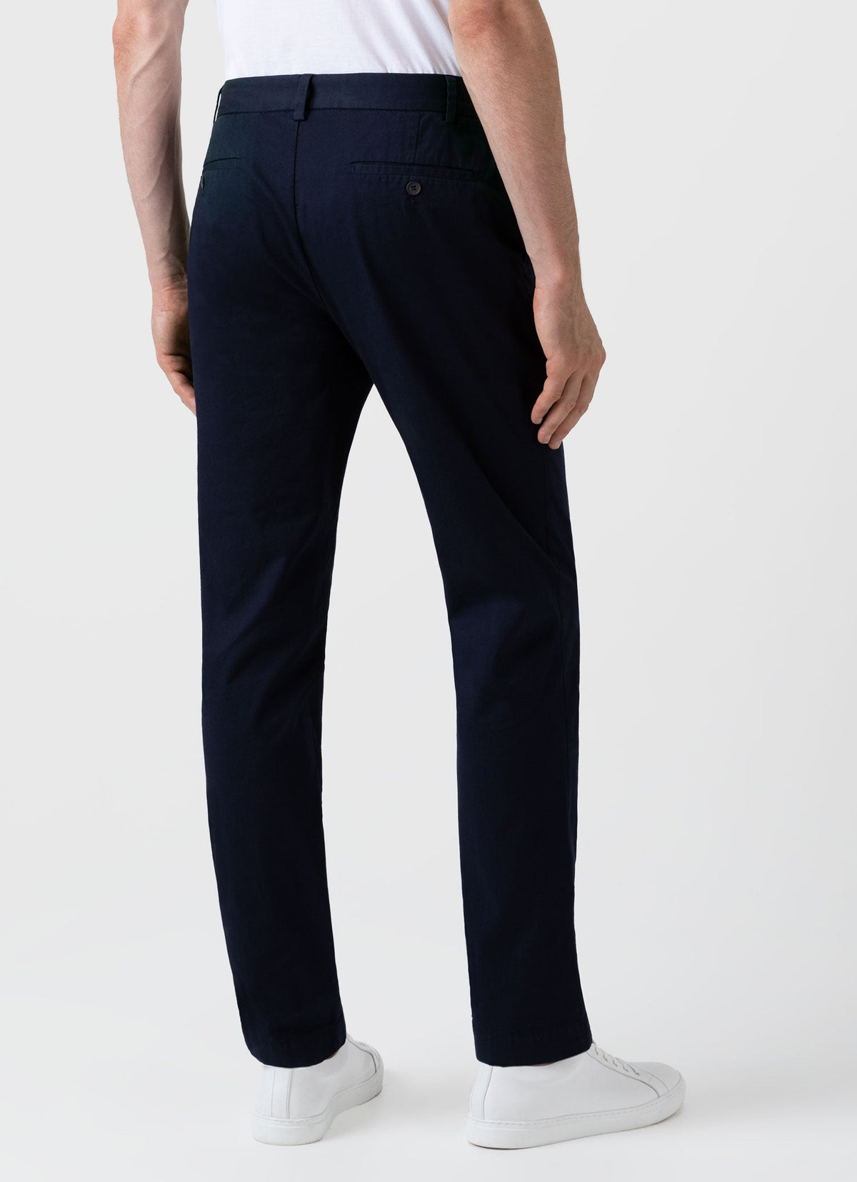 Mens Cotton Drill Regular Fit Chino Navy Mtrs3018
