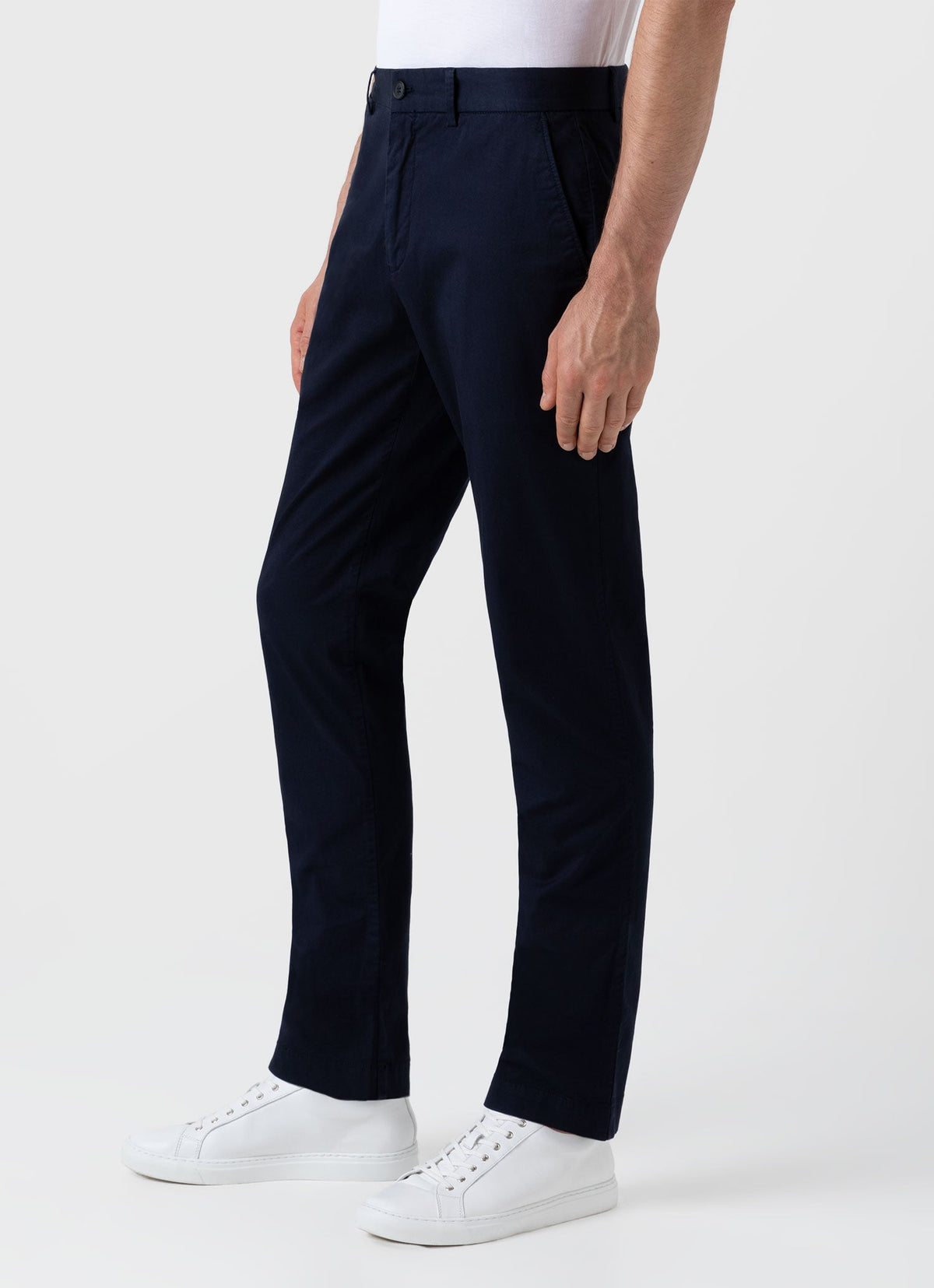 Mens Cotton Drill Regular Fit Chino Navy Mtrs3018