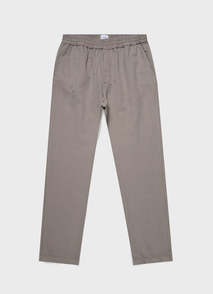 Mens Cotton Linen Drawstring Trouser In Pewter Mtrs3032 Gyey