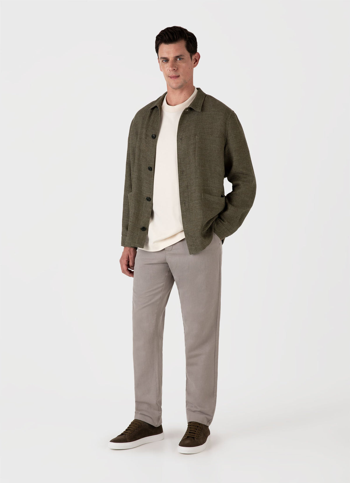 Mens Cotton Linen Drawstring Trouser In Pewter Mtrs3032 Gyey