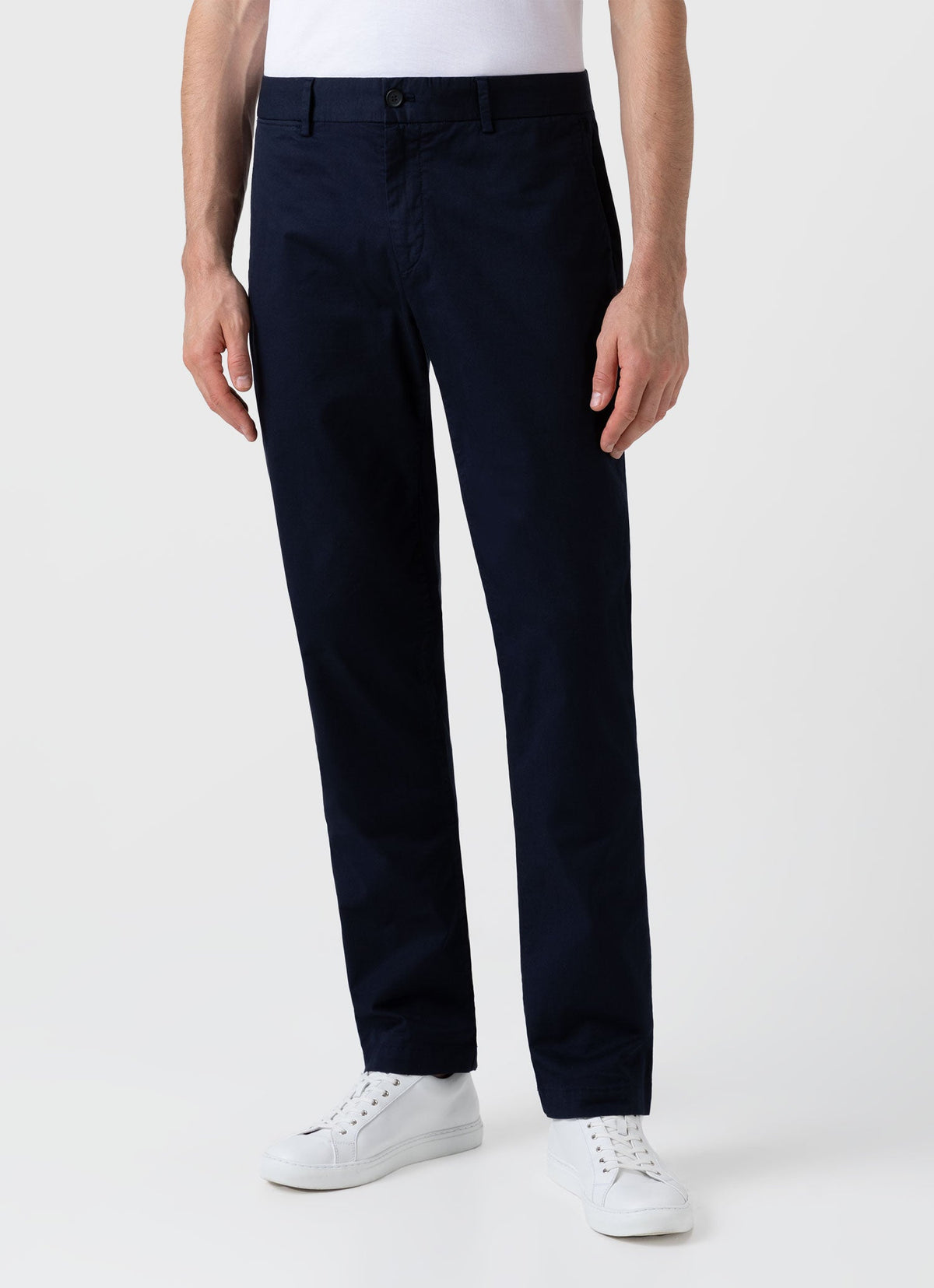 Mens Regular Fit Stretch Chino Navy