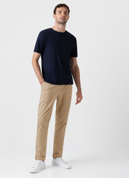 Mens Regular Fit Stretch Chino Stone