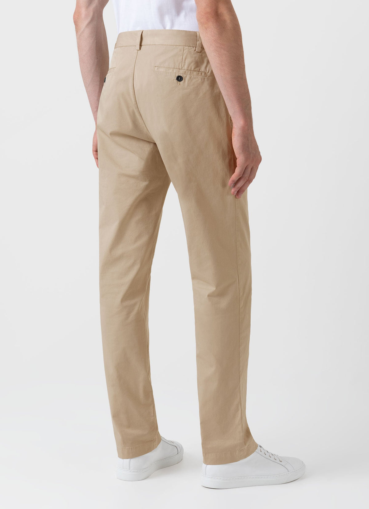 Mens Regular Fit Stretch Chino Stone