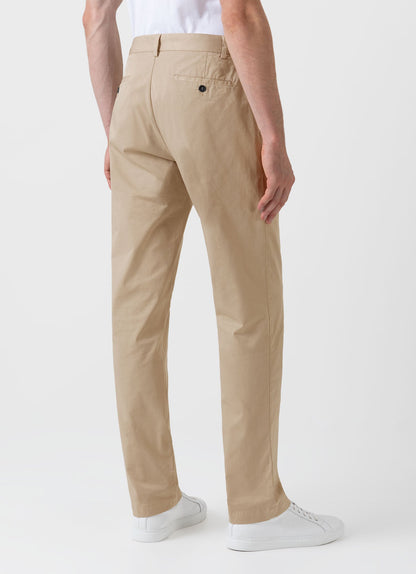 Mens Regular Fit Stretch Chino Stone