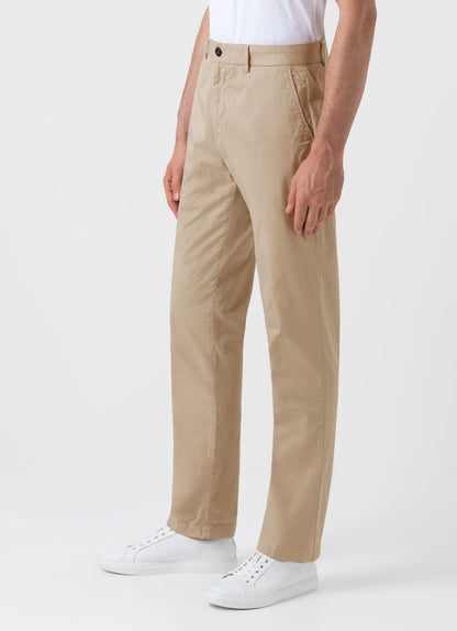 Mens Regular Fit Stretch Chino Stone