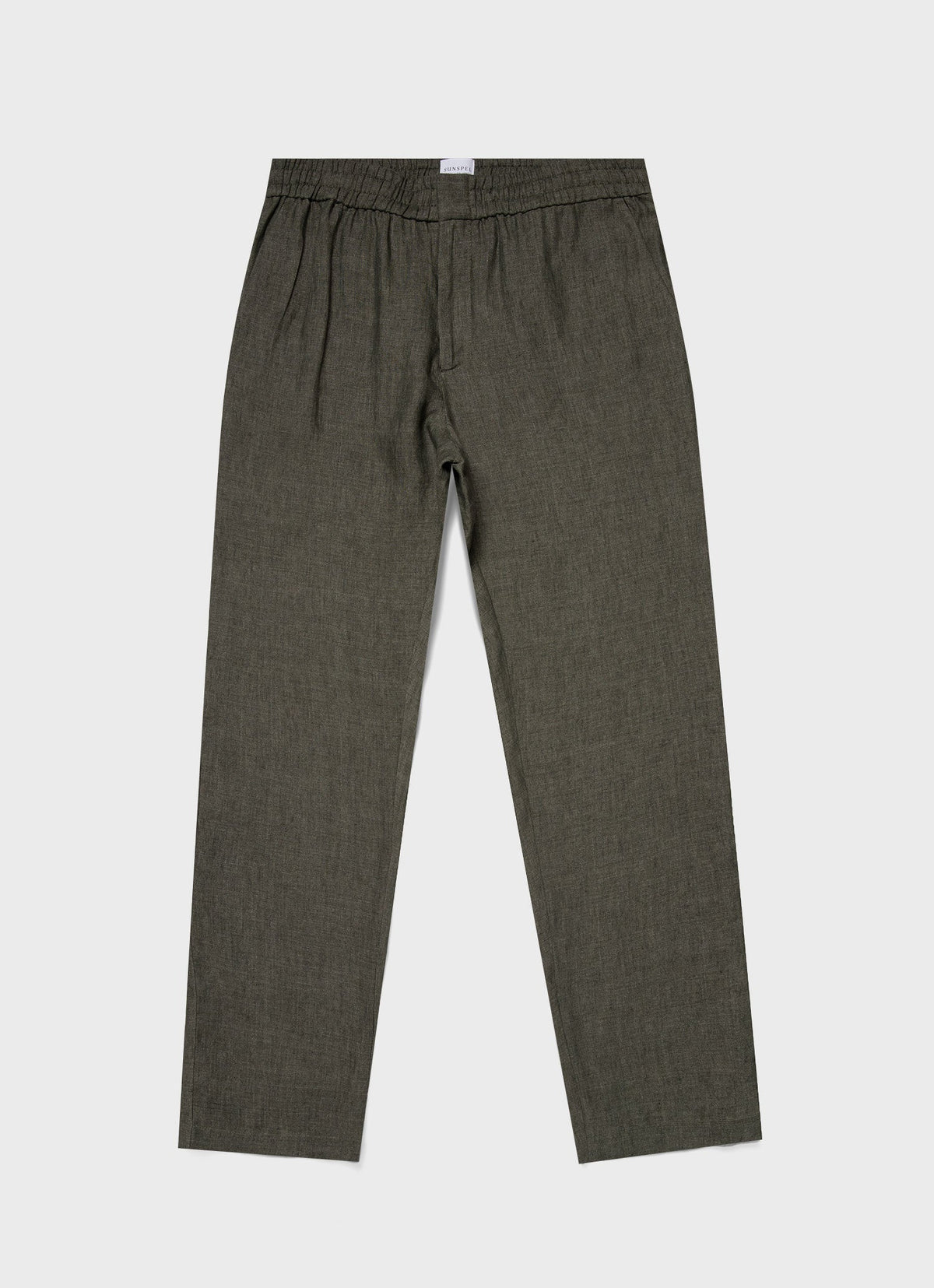 Mens Linen Drawstring Trouser In Light Khaki Mtrs3092 Gnht