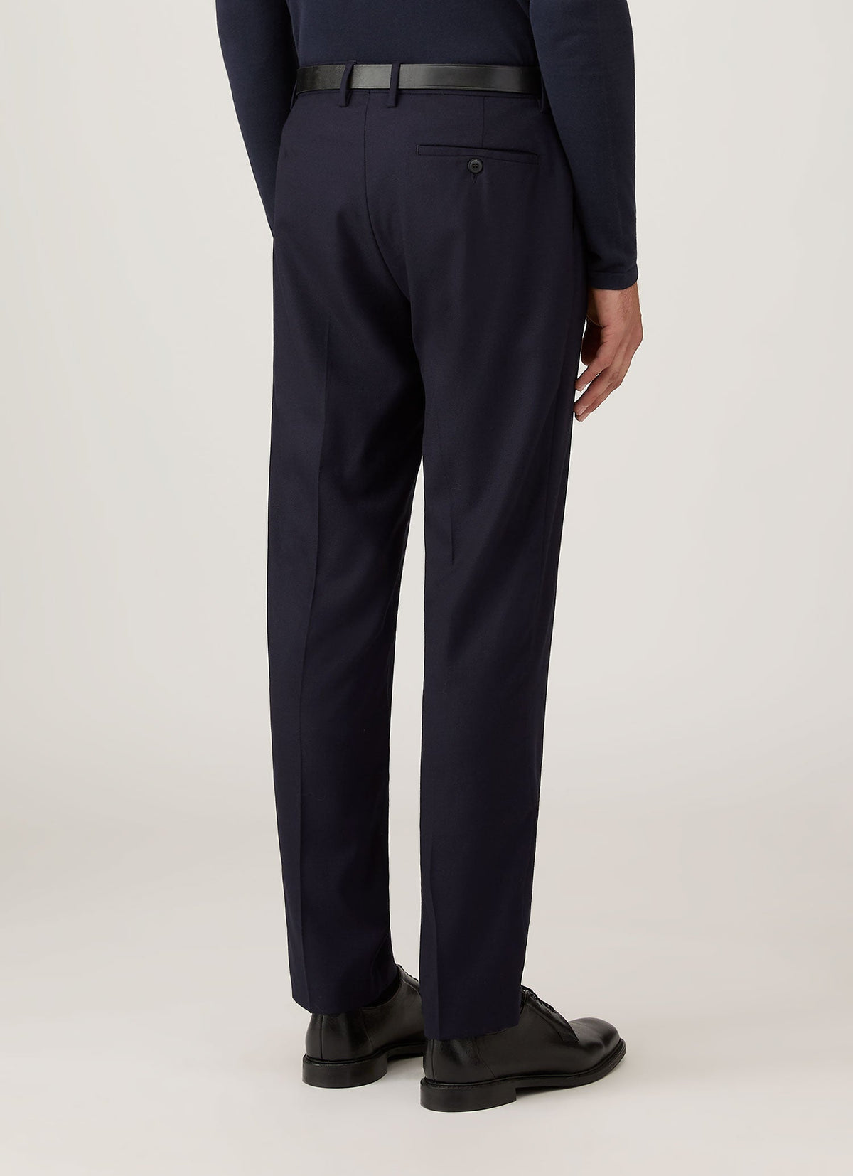 Mens Lightweight Travel Wool Trouser In Navy Mtrs3109 Buaa