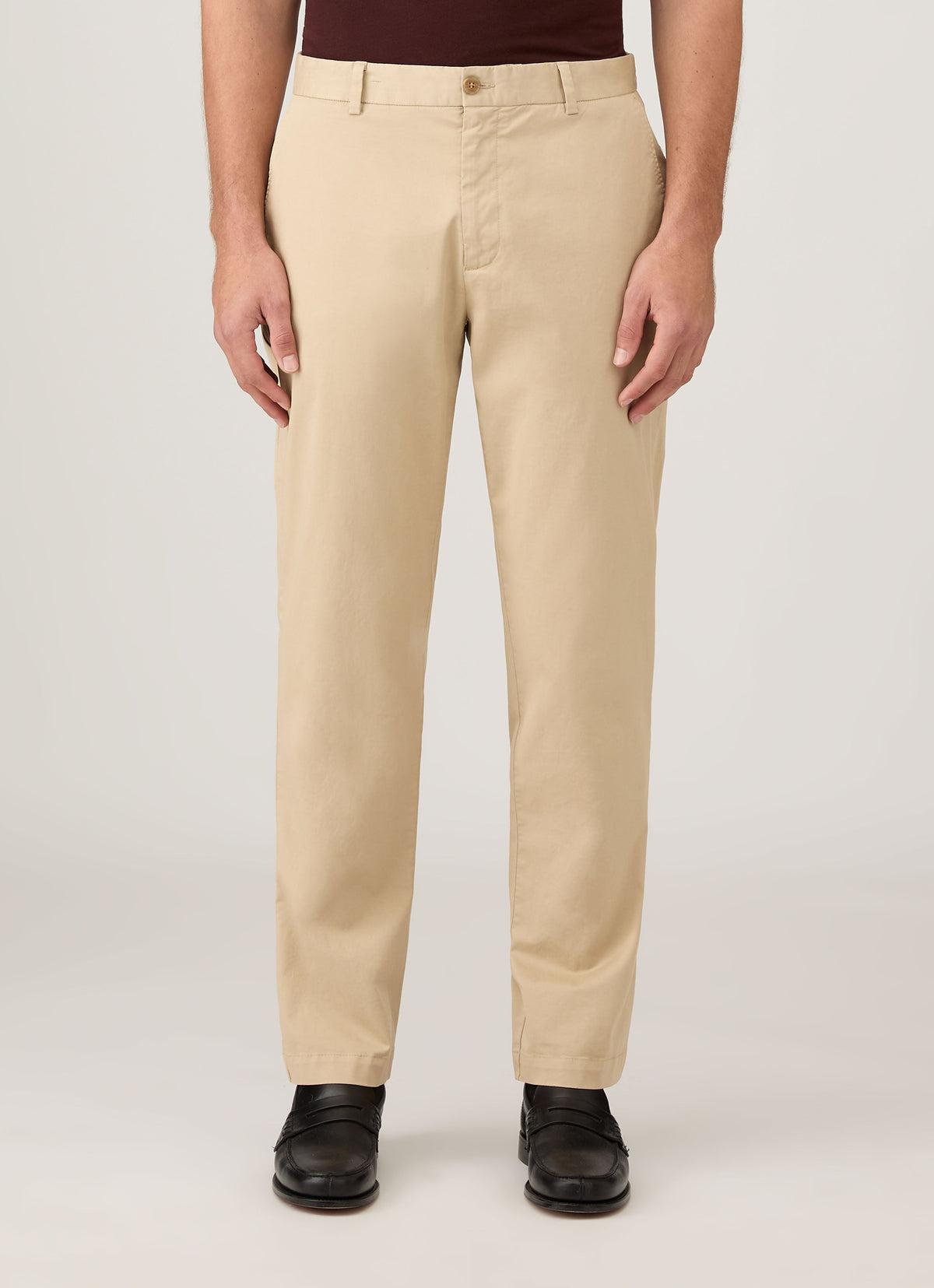 Mens Regular Fit Chino In Light Stone Mtrs3113 Whbs