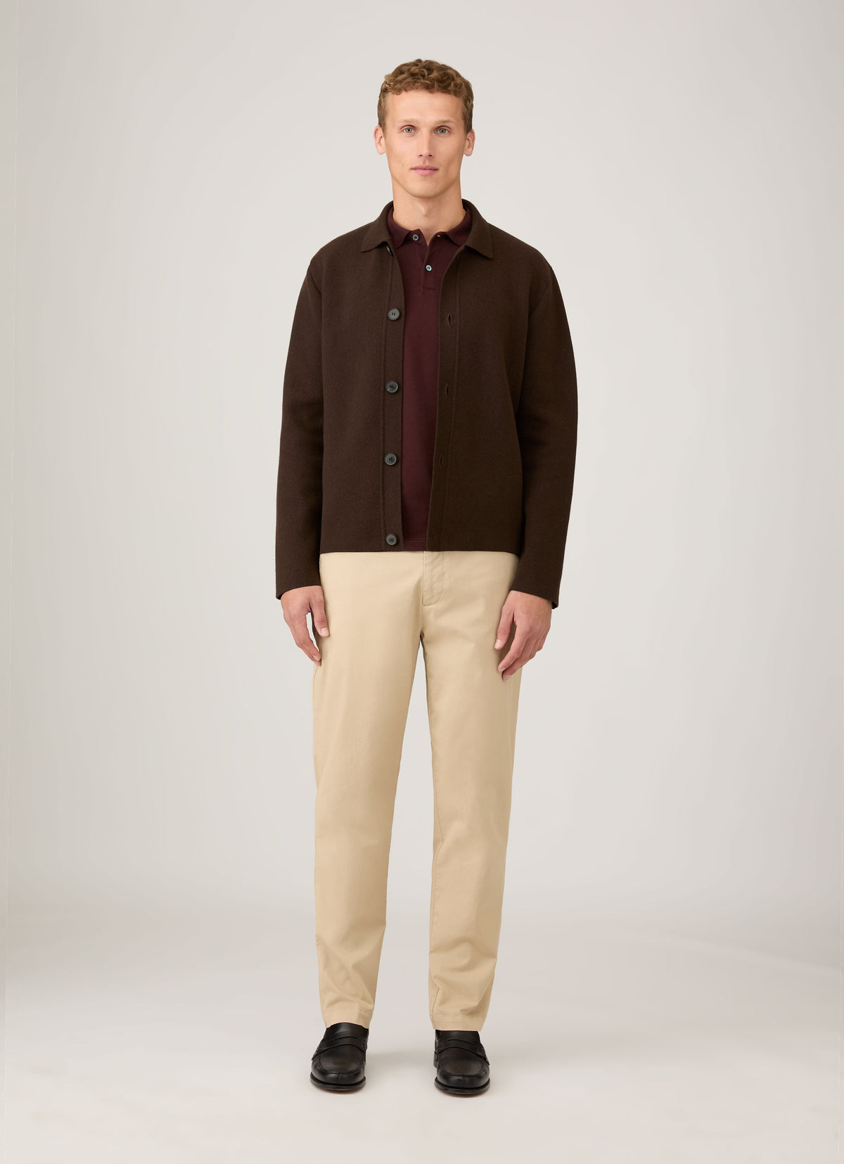 Mens Regular Fit Chino In Light Stone Mtrs3113 Whbs