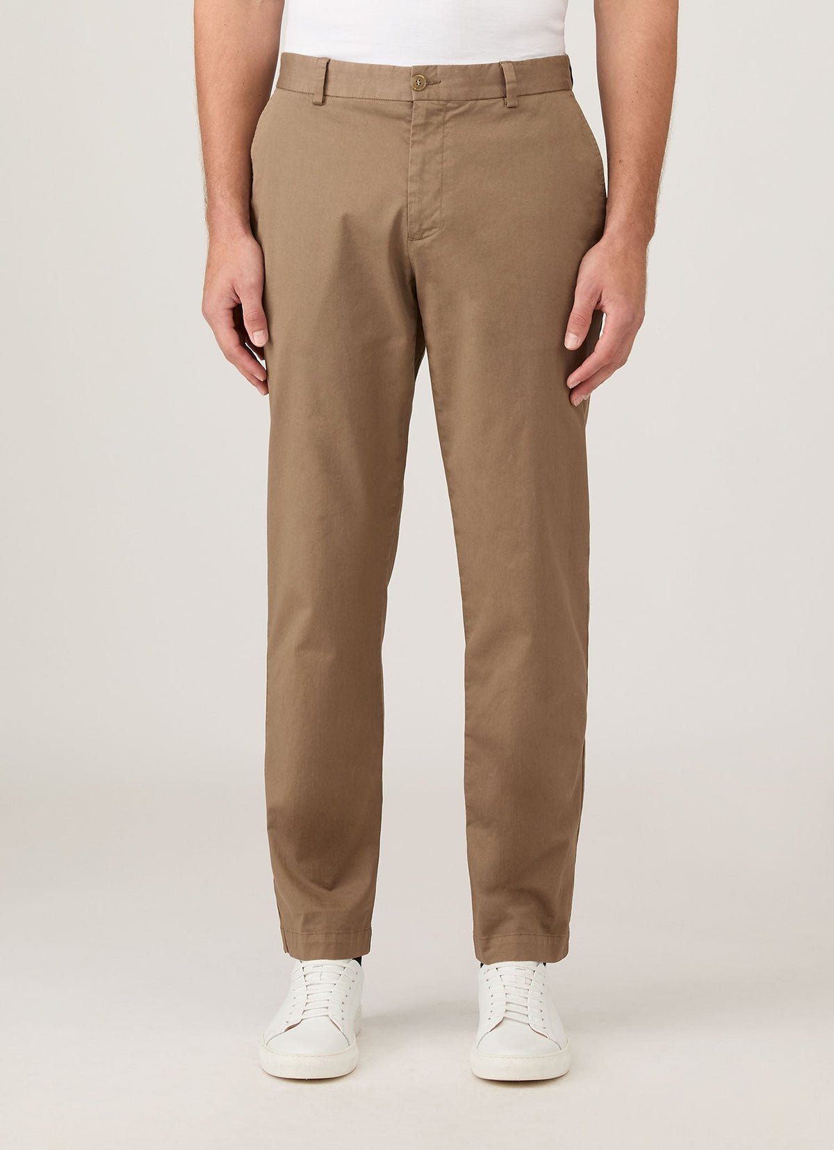 Mens Regular Fit Chino In Dark Stone Mtrs3113 Whdc